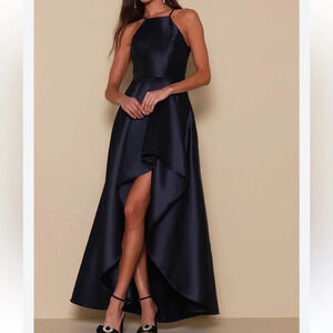 Lulu's Navy Blue High-Low Dress